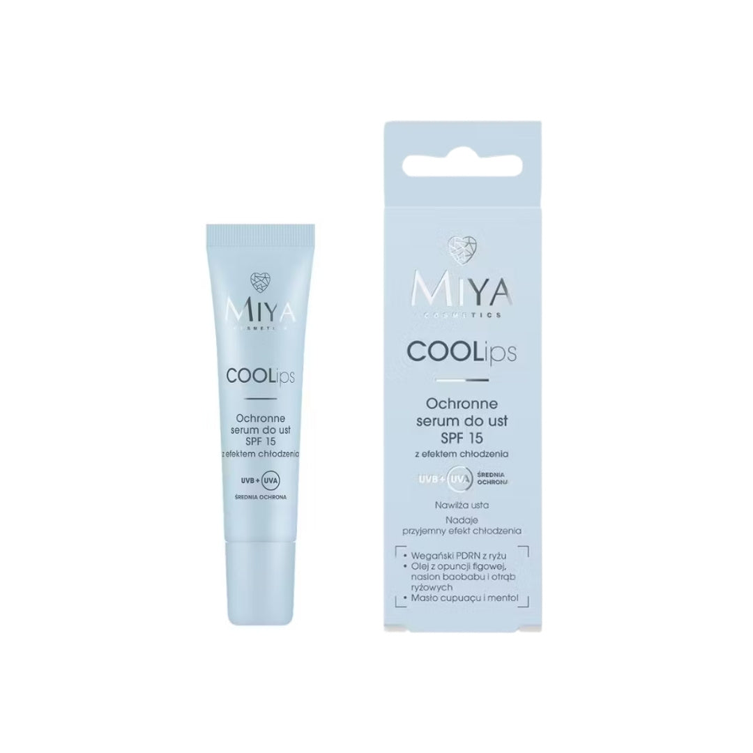 Natural Cosmetics Miya COOLips Protective Lip Serum SPF15 with Cooling Effect 10g