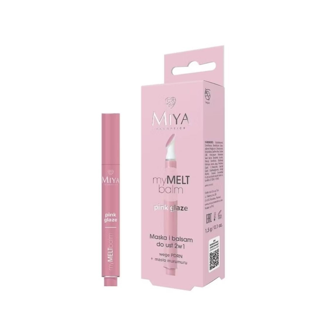 MIYA myMELTbalm 2in1 Lip Mask and Balm - Pink Glaze 1.5g - MIYA Cosmetics - Vesa Beauty