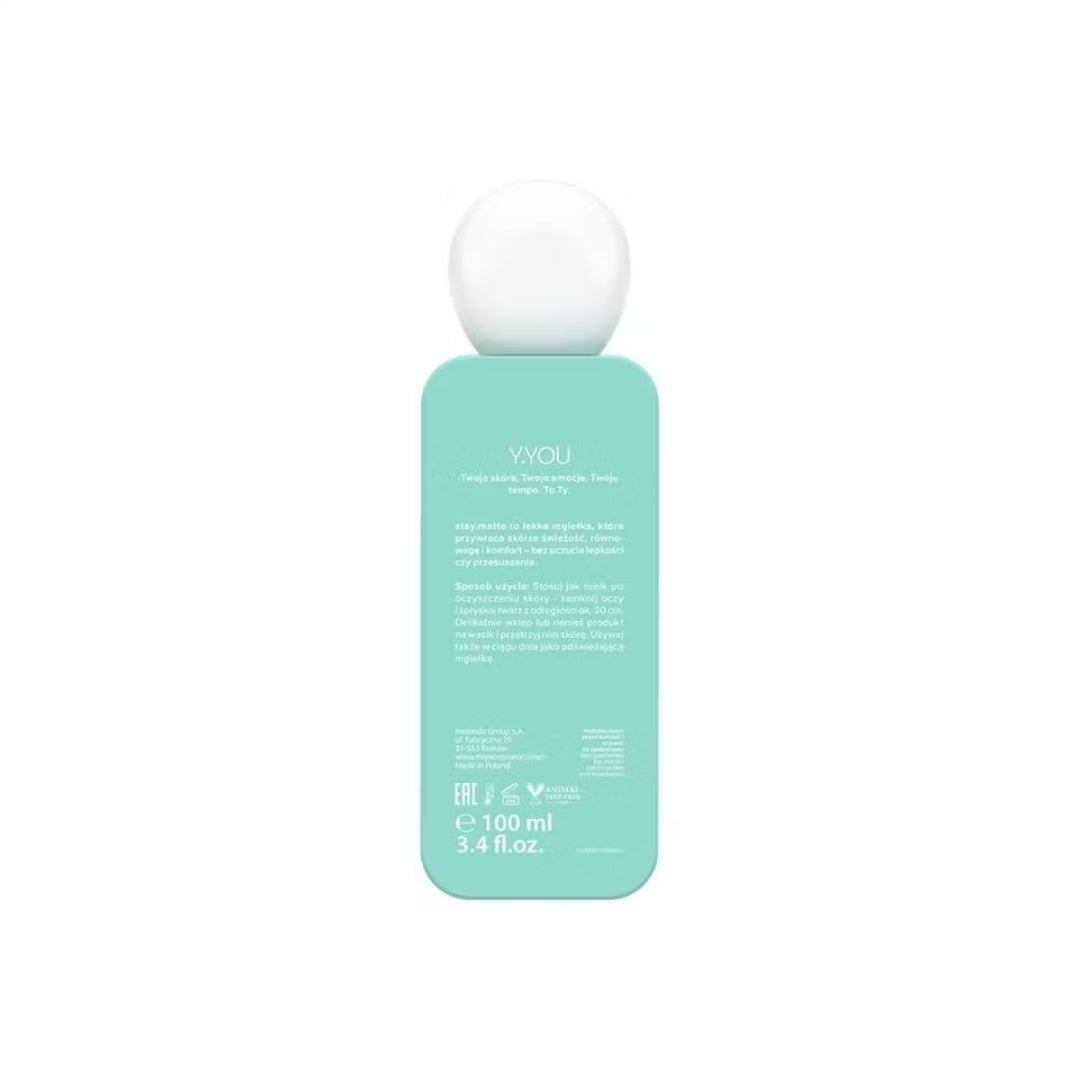 Miya Y.YOU stay.matte Mattifying & smoothing toning mist 100ml - MIYA Cosmetics - Vesa Beauty