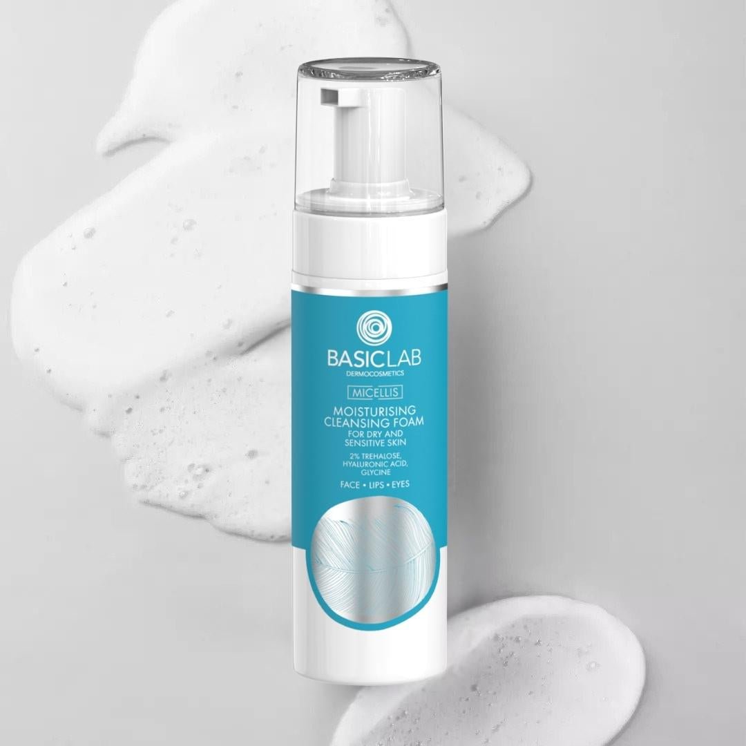 Moisturizing Cleansing Foam for dry and sensitive skin 150ml - BasicLab - Vesa Beauty
