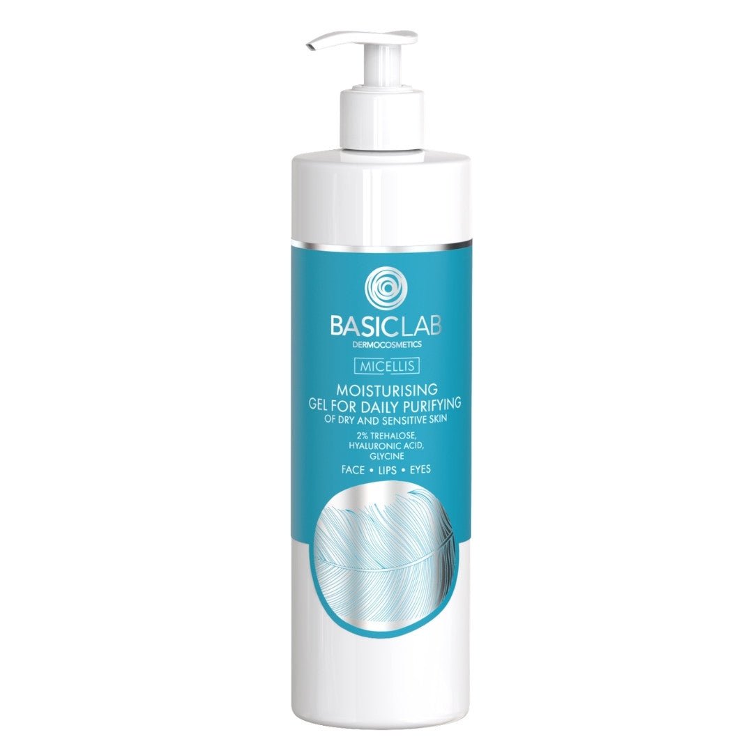 Moisturizing Gel for Daily Puryfying of dry and sensitive skin 300ml - BasicLab - Vesa Beauty