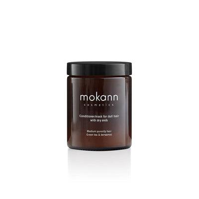 Mokann Conditioner/Mask for Dull Hair with dry ends GREEN TEA & BERGAMOT 180ml - Mokosh - Vesa Beauty