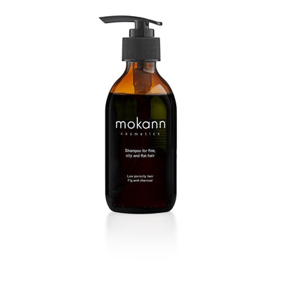 Mokann Shampoo for Thin, Greasy and Voluminous Hair FIG & CHARCOAL 200ml - Mokosh - Vesa Beauty