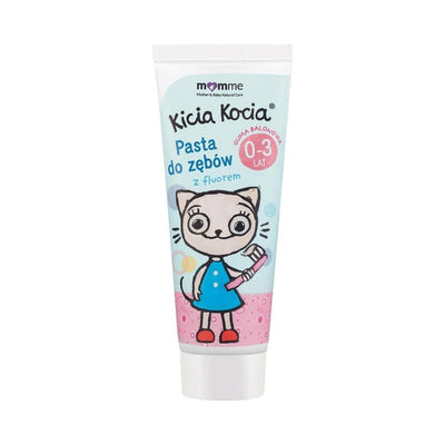 Momme Kids's gel toothpaste 0-3 with Bubble Gum flavour Kitty Kotty 50ml - Momme - Vesa Beauty