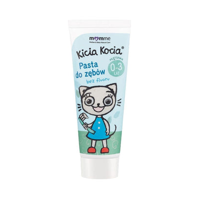 Momme Kids's gel toothpaste 0-3 with Mint flavour Kitty Kotty 50ml - Momme - Vesa Beauty