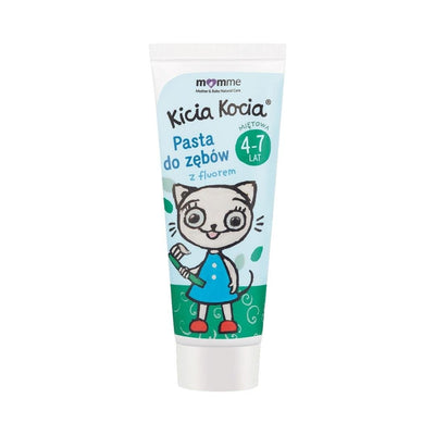 Momme Kids's toothpaste 4-7 with Mint flavour Kitty Kotty 50ml - Momme - Vesa Beauty