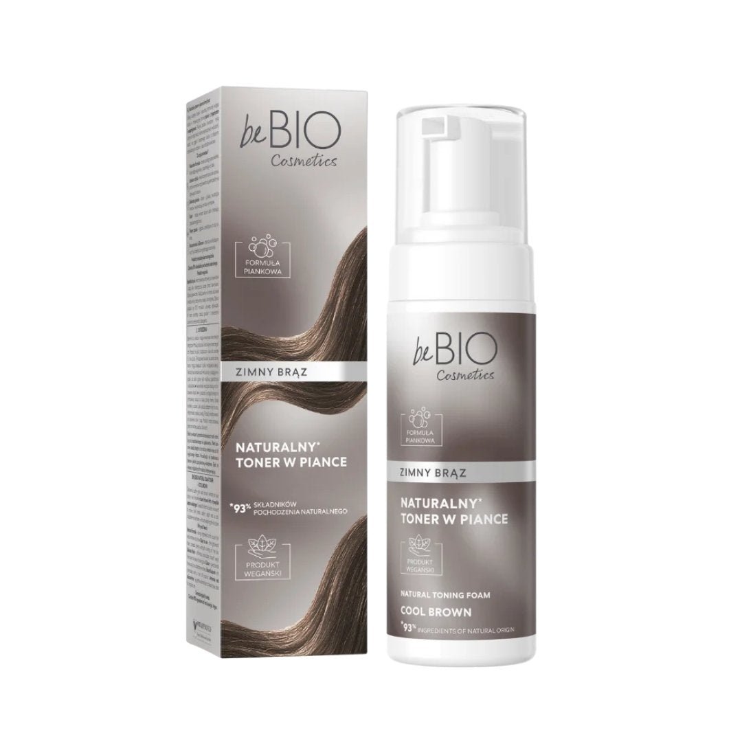 Natural Hair Toning Foam - Cool Brown 120ml - beBIO Ewa Chodakowska - Vesa Beauty