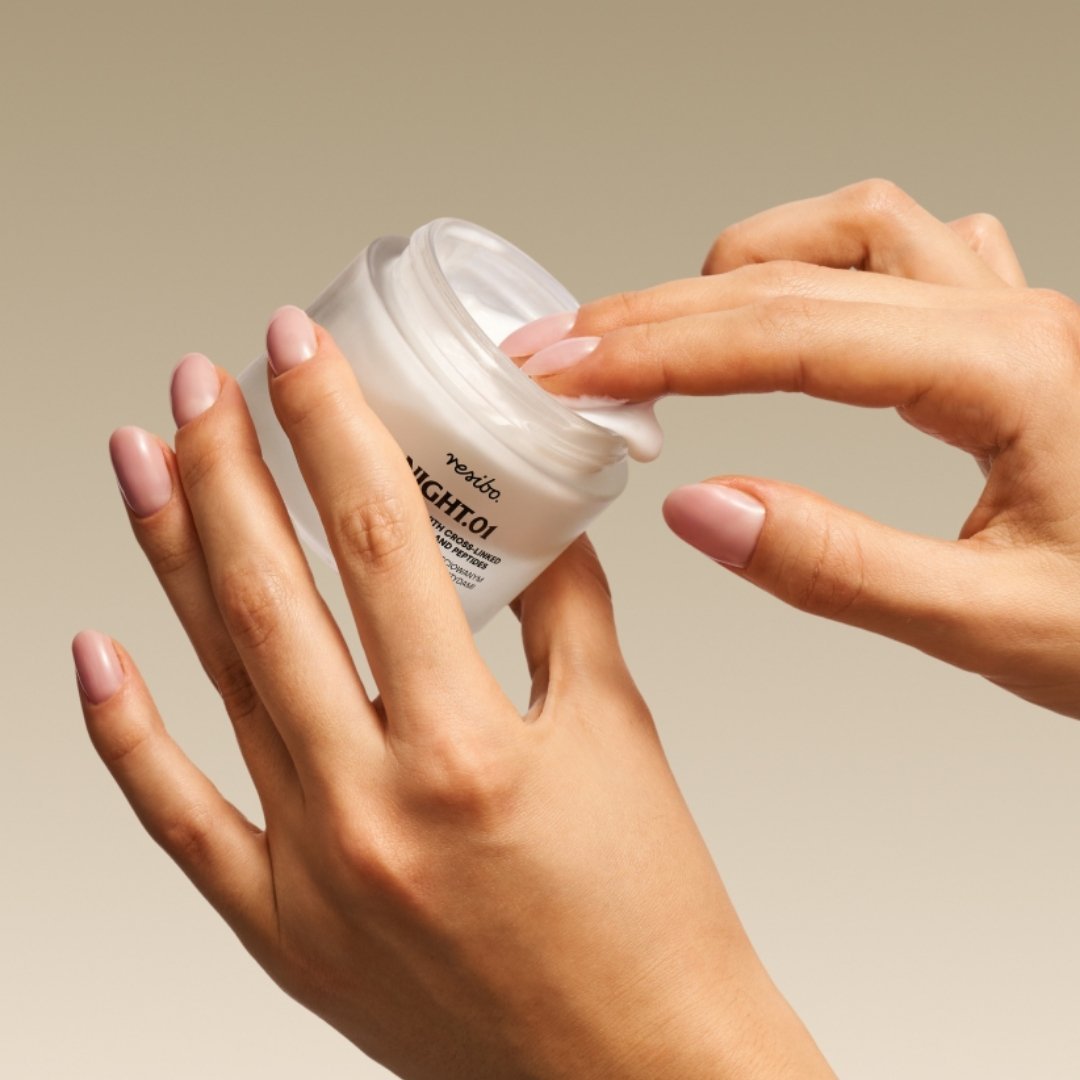 NIGHT.01 filling cream with cross - linked hyaluronic acid & peptides 50ml - Resibo - Vesa Beauty