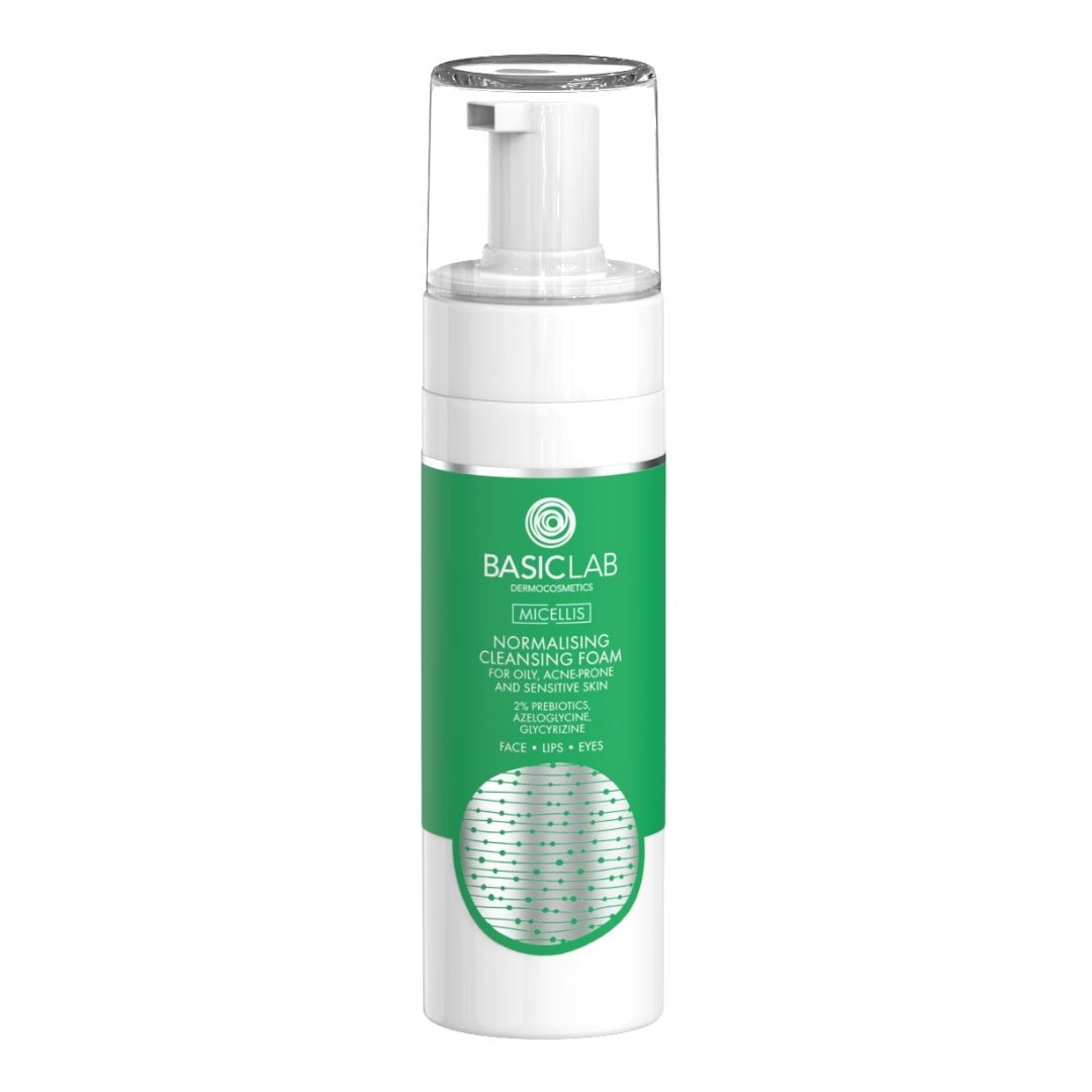Normalizing Cleansing Foam for oily, acne - prone and sensitive skin 150ml - BasicLab - Vesa Beauty