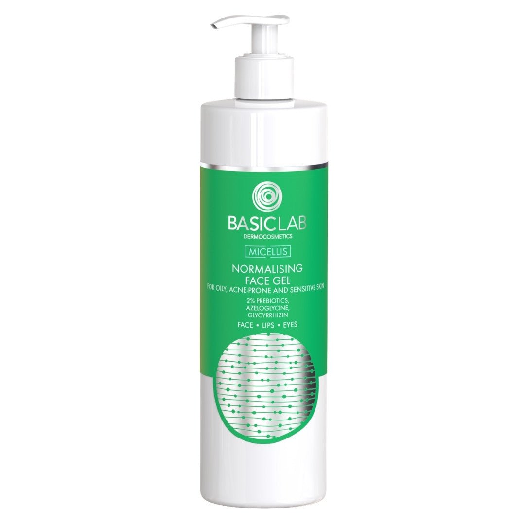 Normalizing Face Gel for oily, acne - prone and sensitive skin 300ml - BasicLab - Vesa Beauty