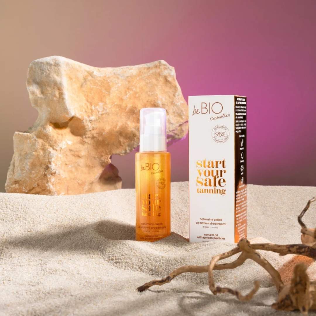 Oil with golden particles - Start Your Safe Tanning 100ml - beBIO Ewa Chodakowska - Vesa Beauty