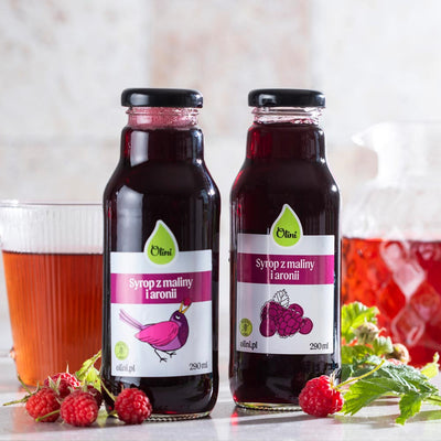 Olini Raspberry & chokeberry syrup - Olini - Vesa Beauty