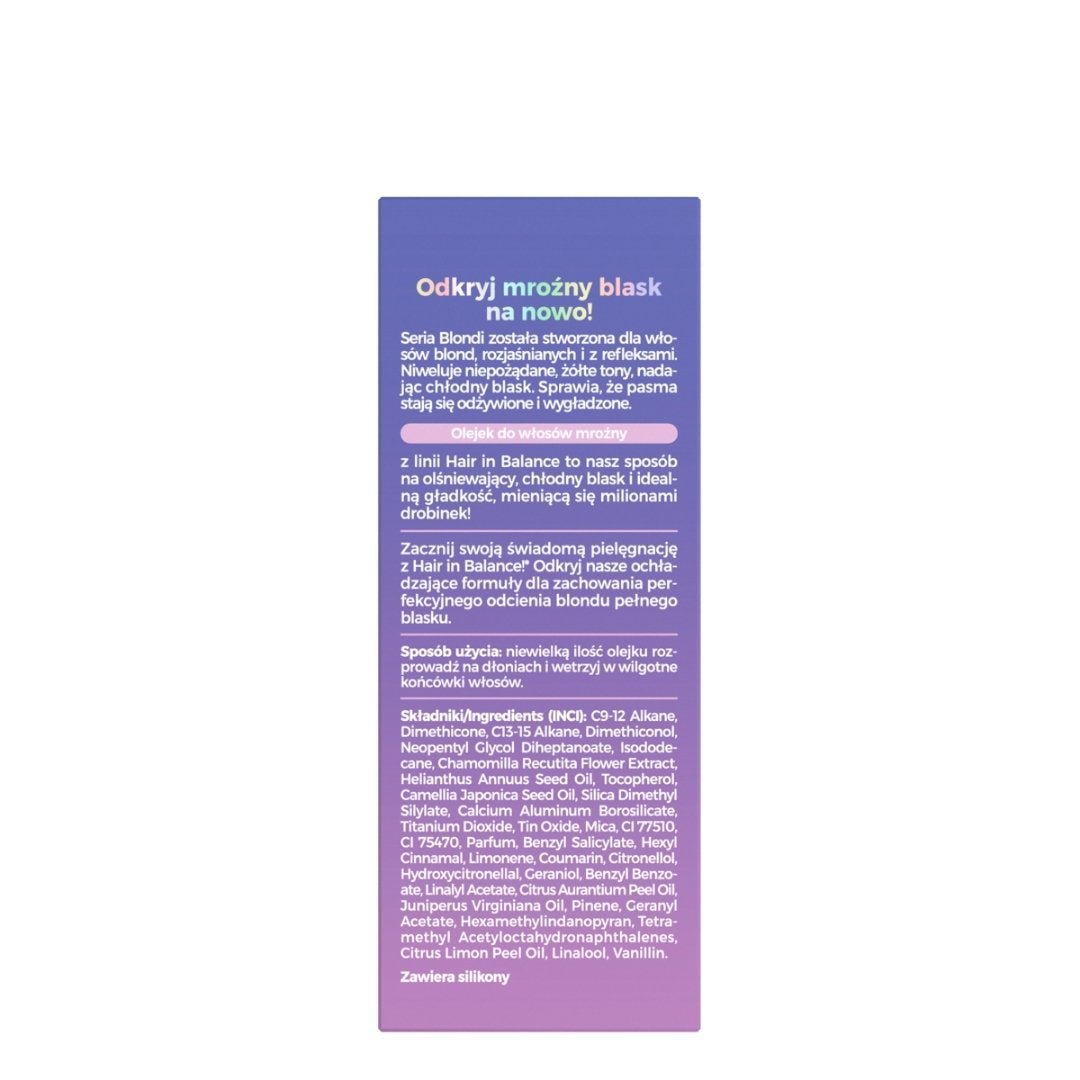 OnlyBio BLONDI Cooling oil for cool-toned blondes 20ml - OnlyBio - Vesa Beauty