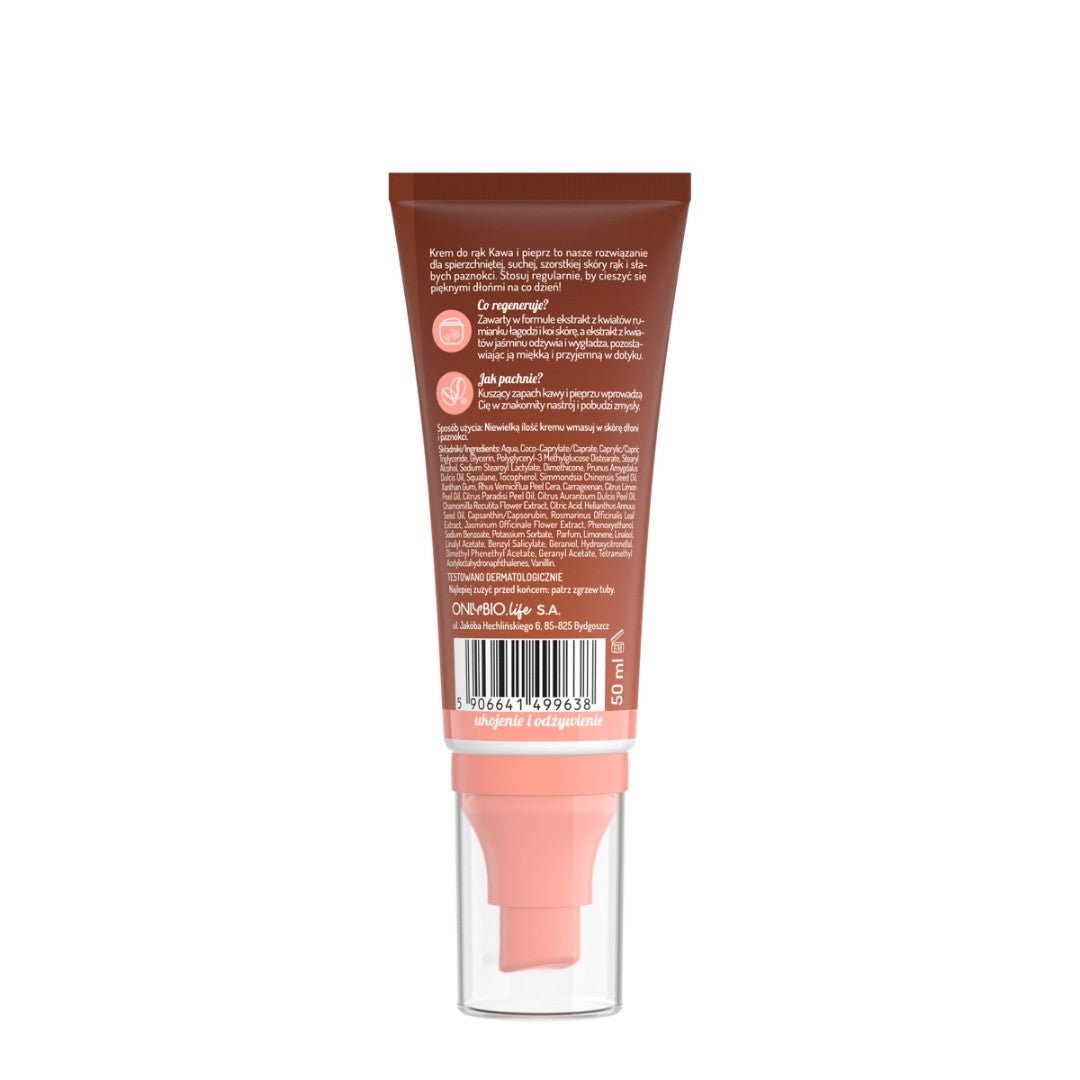 OnlyBio Body in Balance - COFFEE & PEPPER Hand & Nail Cream 50ml - OnlyBio - Vesa Beauty