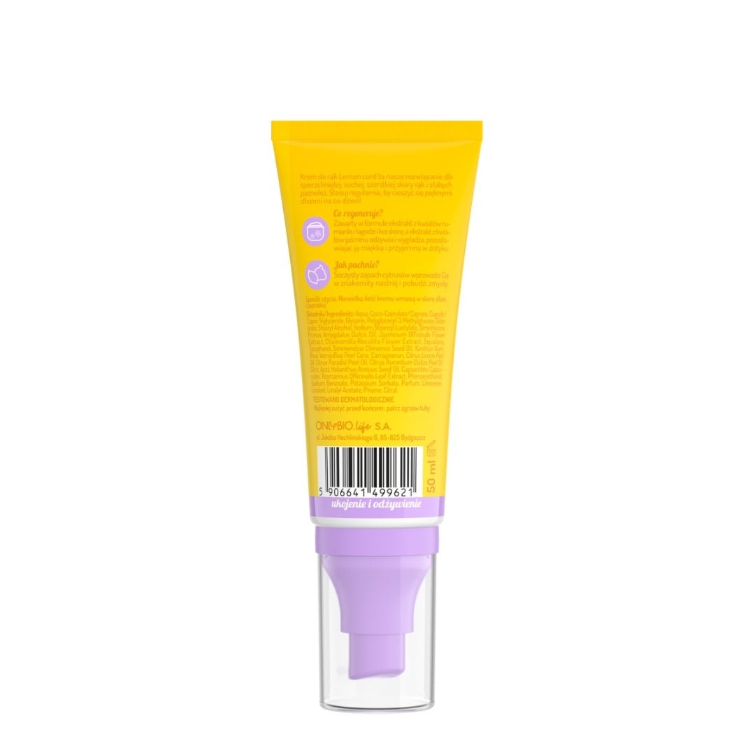 OnlyBio Body in Balance - LEMON CURD Hand & Nail Cream 50ml - OnlyBio - Vesa Beauty