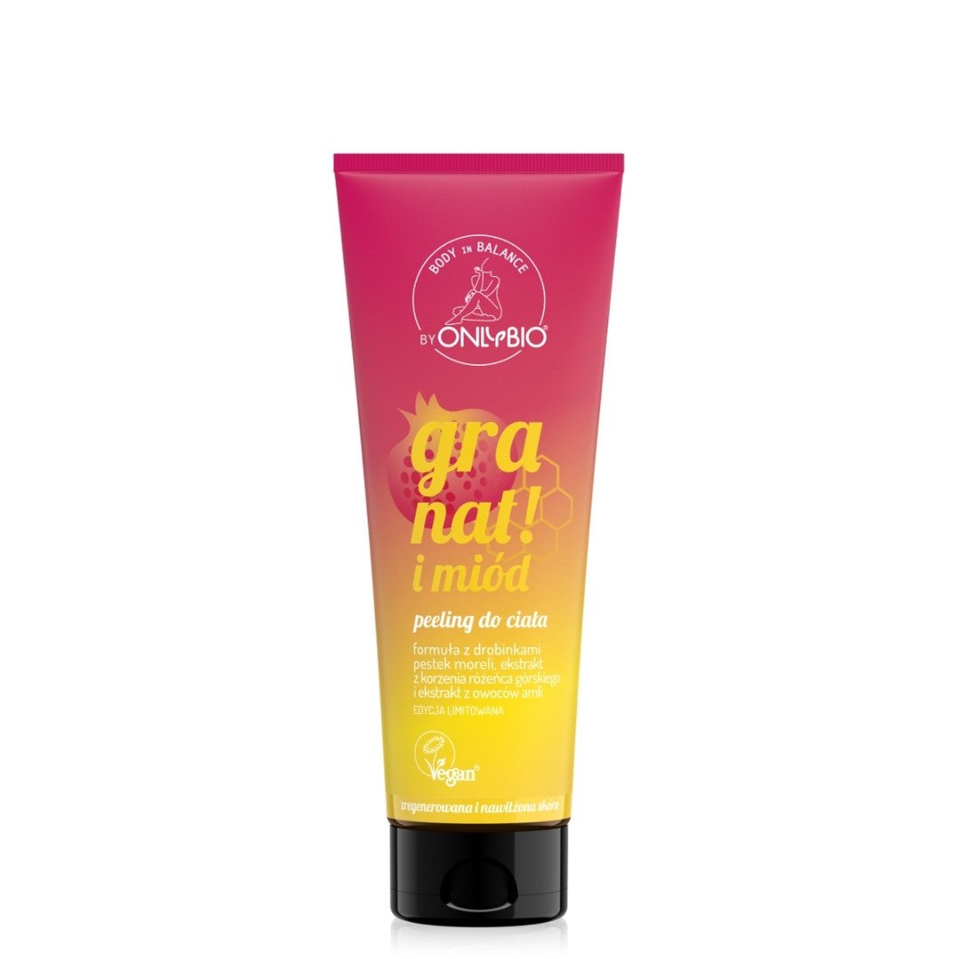 OnlyBio Body in Balance - POMEGRANATE &amp; HONEY Body Scrub 200ml - OnlyBio - Vesa Beauty