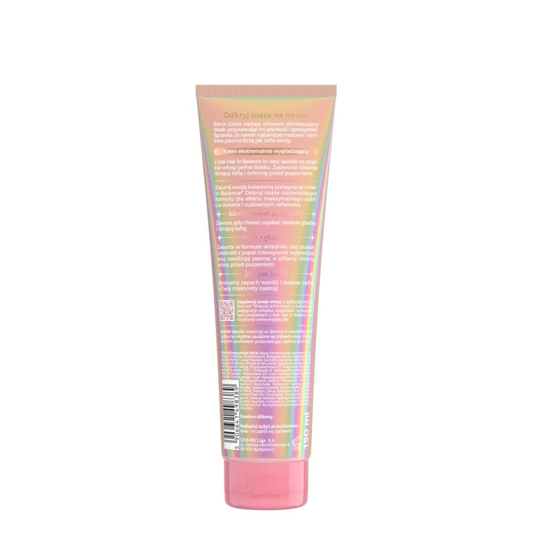 OnlyBio GLOSS Extreme Smoothing Hair Cream 150ml - OnlyBio - Vesa Beauty