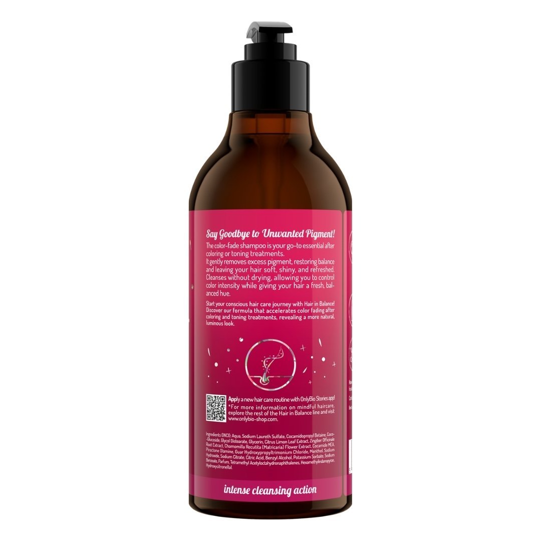 OnlyBio Hair in Balance COLOR Shampoo for color wash - out 400ml EN - OnlyBio - Vesa Beauty