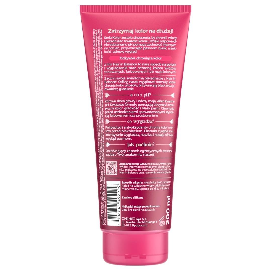 OnlyBio Hair in Balance COLOUR - Colour-Protecting Conditioner or toned, coloured or bleached hair 200ml - OnlyBio - Vesa Beauty