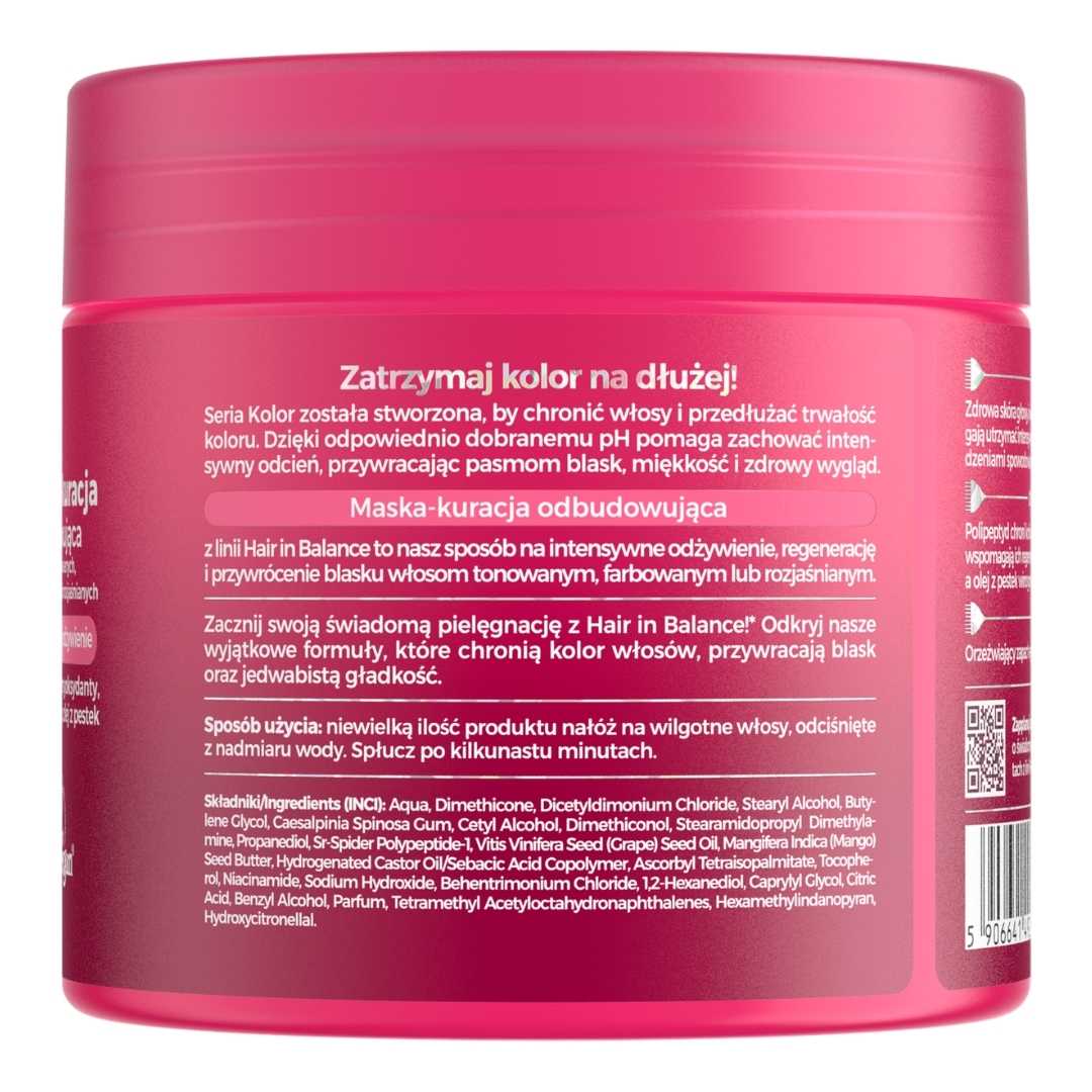 OnlyBio Hair in Balance COLOUR - Regenerating treatment mask for toned, coloured or bleached hair 280ml