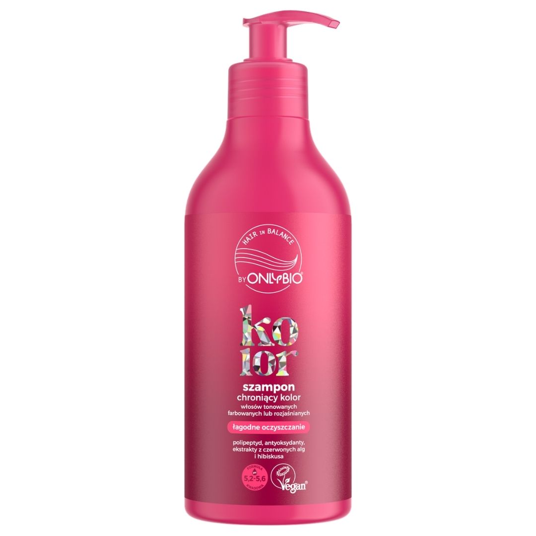 OnlyBio Hair in Balance COLOUR - Shampoo to protect the colour of toned, coloured and bleached hair  400ml