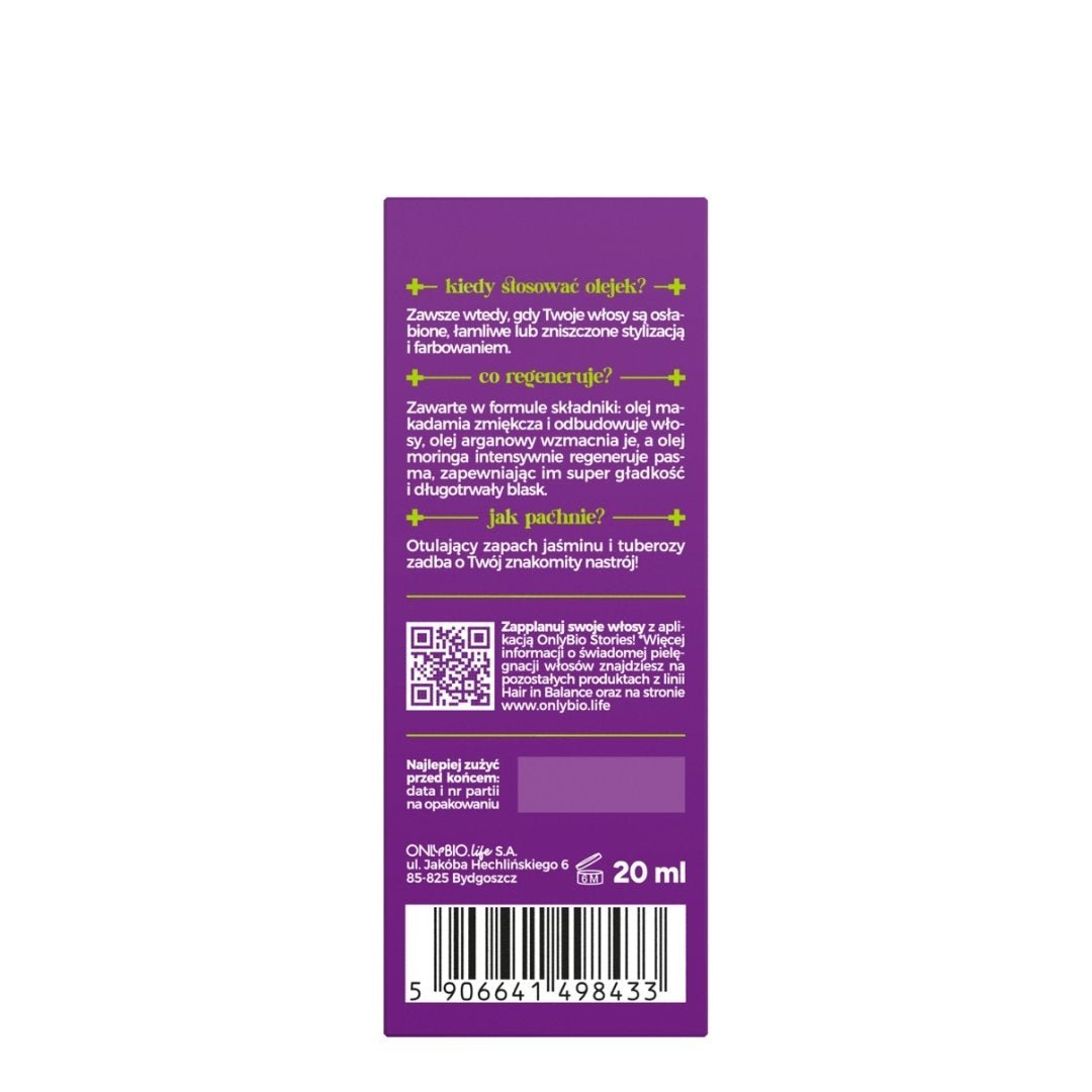 OnlyBio REPAIR 10in1 Hair Oil: intensive regeneration 20ml - OnlyBio - Vesa Beauty