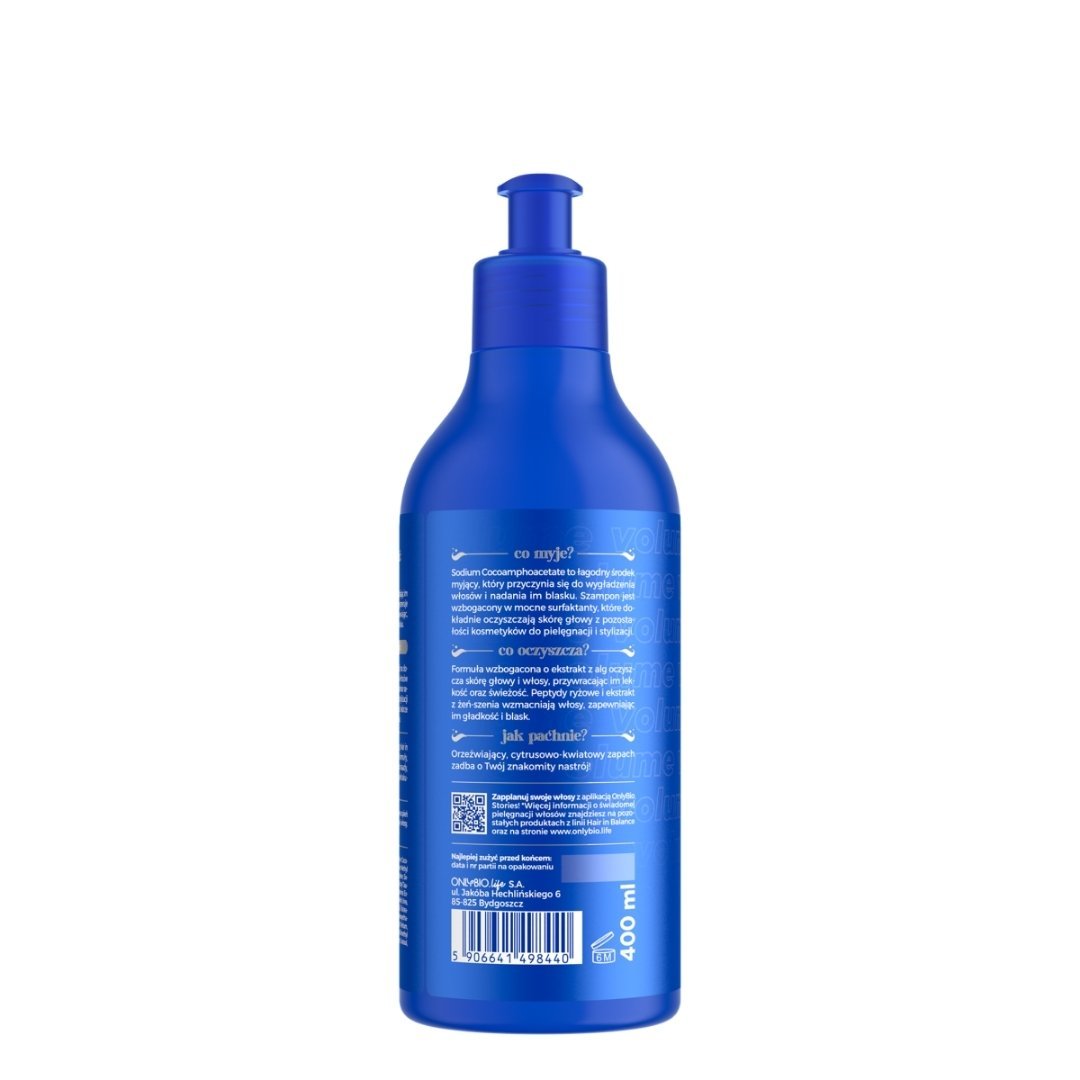 OnlyBio VOLUME Shampoo for added lightness 400ml - OnlyBio - Vesa Beauty