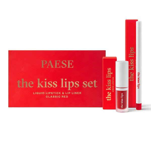 PAESE THE KISS LIPS SET - Liquid Lipstick & Lip Liner - 06 Classic Red - PAESE - Vesa Beauty