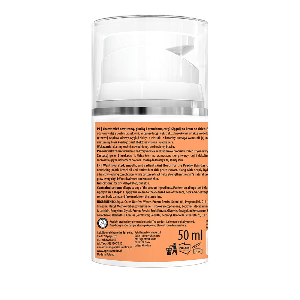 PEACHY SKIN Moisturizing Day Cream SPF20 50ml - APIS - Vesa Beauty
