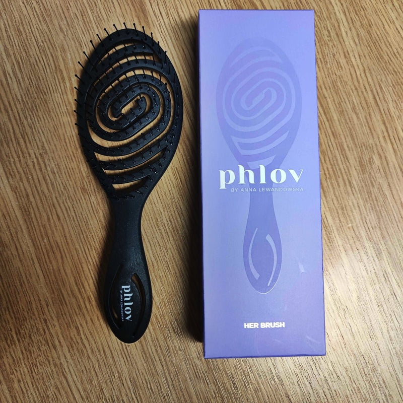 Phlov Biodegradable hair brush HAVE A GOOD HAIR DAY black - Phlov - Vesa Beauty