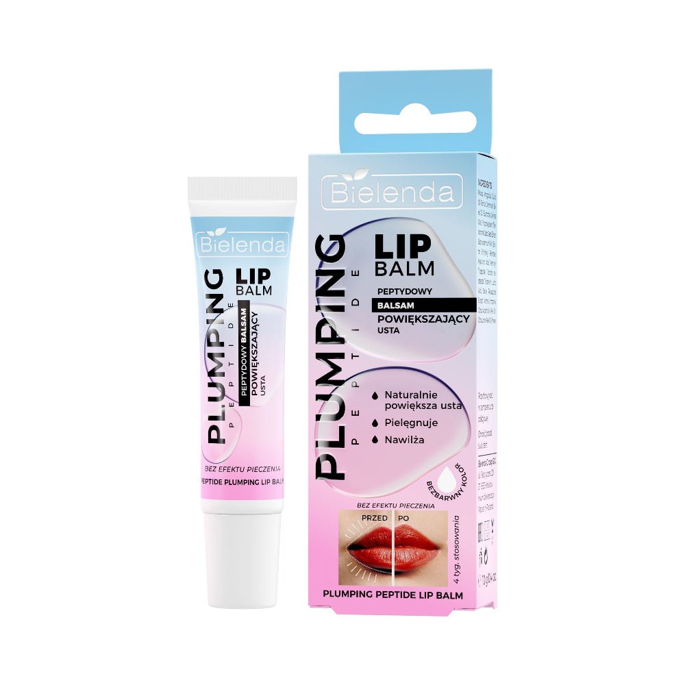 PLUMPING LIP BALM Peptide plumping lip balm without tingling sensation 10g - Bielenda - Vesa Beauty