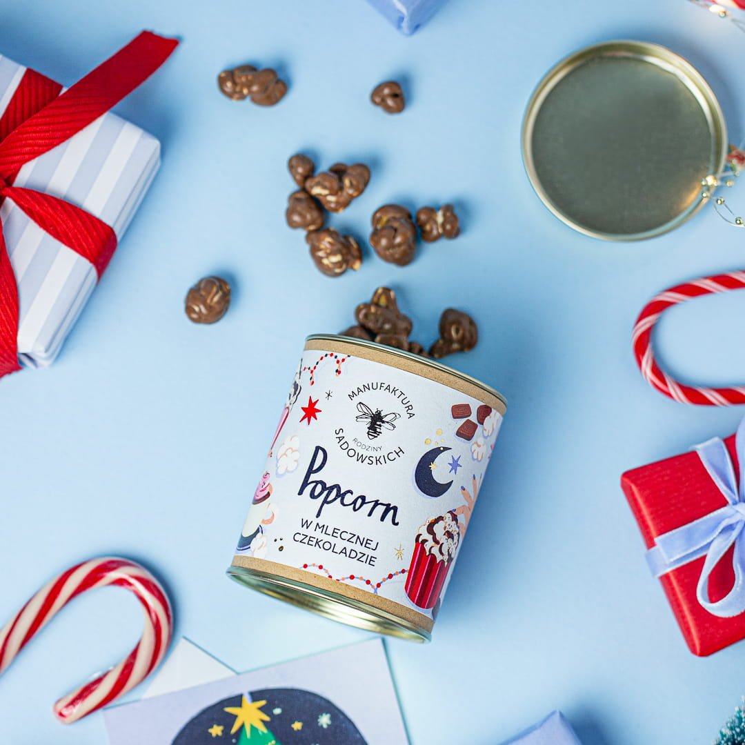 Popcorn coated in chocolate 60g - Sadowski Bee Gardens - Vesa Beauty