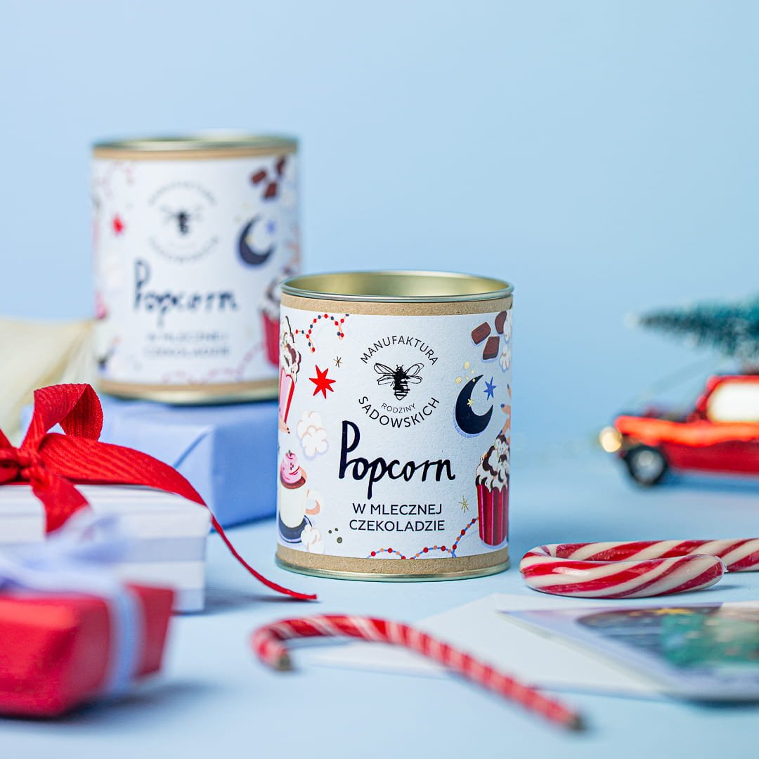 Popcorn coated in chocolate 60g - Sadowski Bee Gardens - Vesa Beauty