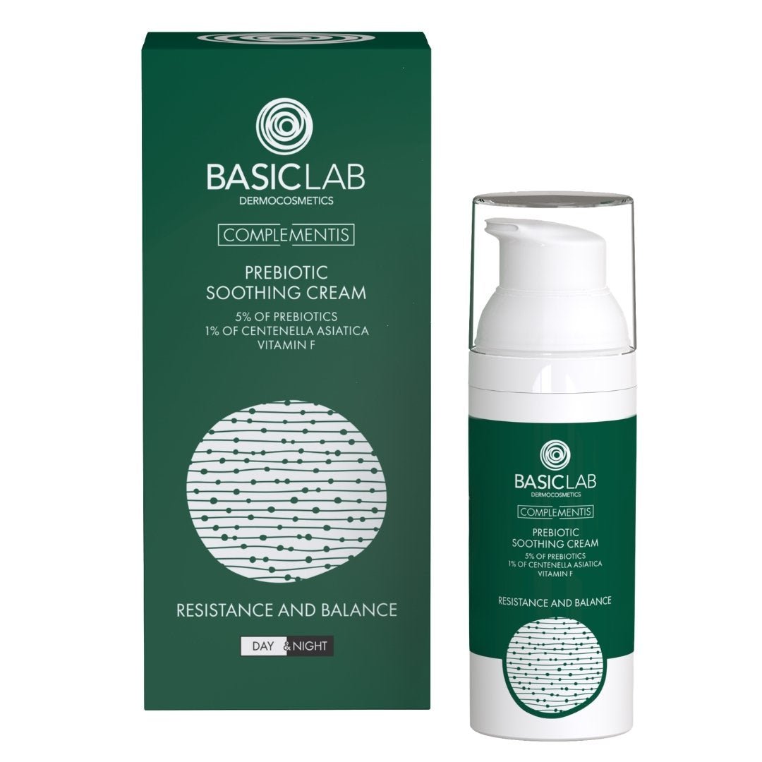 Prebiotic Soothing Cream with 5% of prebiotics, 1% of Centenella Asiatica & Vitamin F 50ml - BasicLab - Vesa Beauty