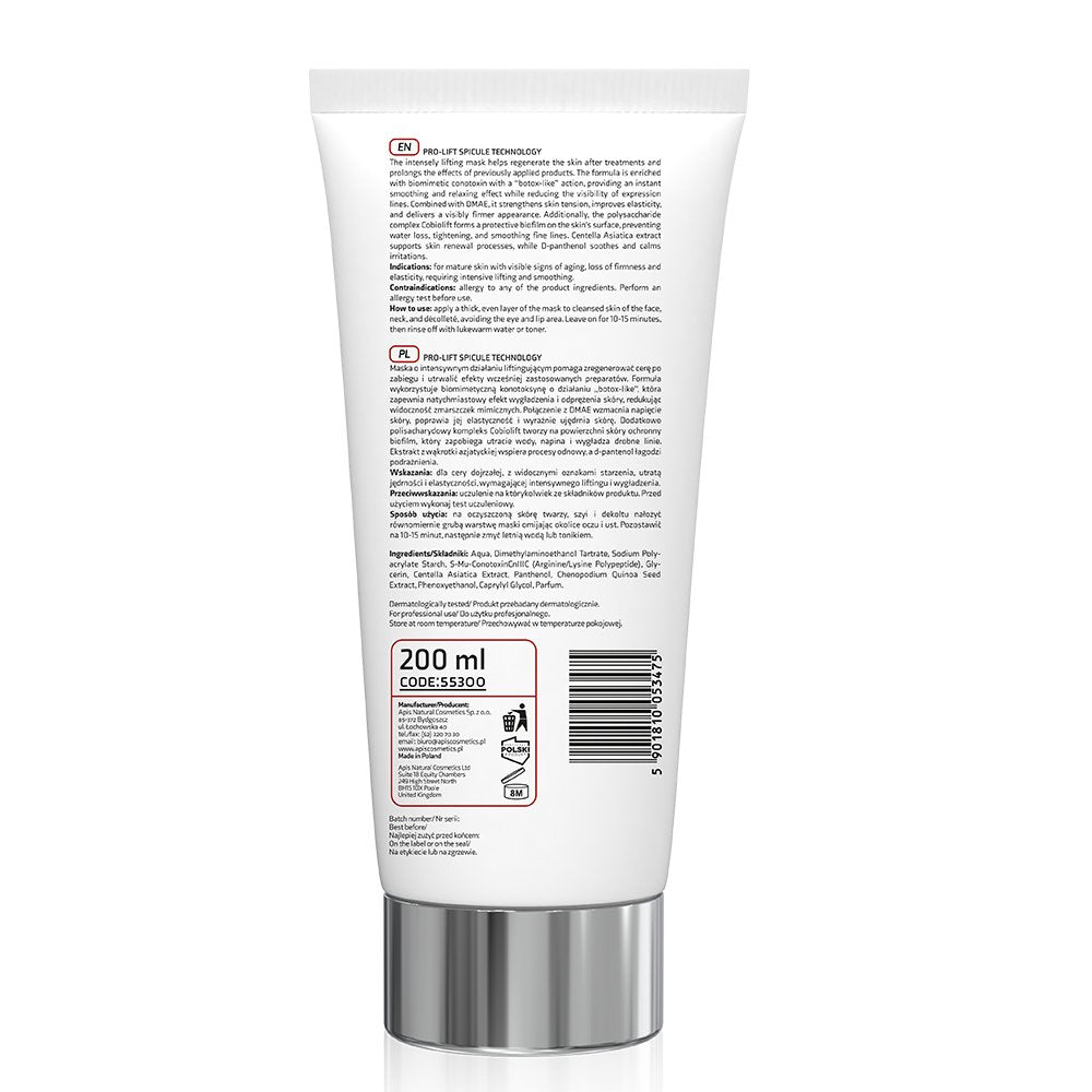 PRO - LIFT SPICULE TECHNOLOGY Lifting gel mask with DMAE & biomimetic ‘conotoxin’ 200ml - APIS - Vesa Beauty