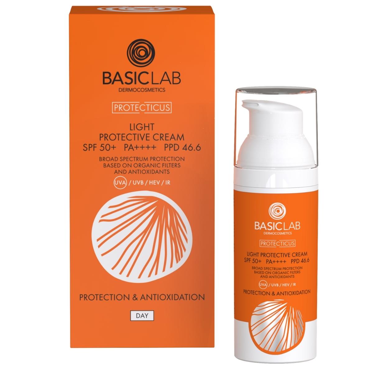 PROTECTICUS Light Protective Cream SPF50+ PA+++ PPD 46.6 50ml - BasicLab - Vesa Beauty