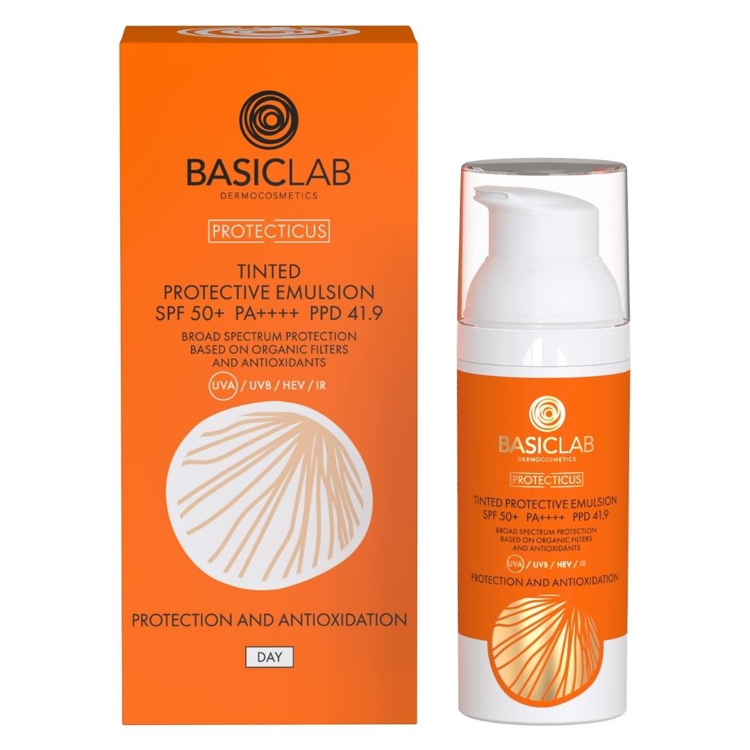 PROTECTICUS Tinted Protective Emulsion SPF50++++ 50ml - BasicLab - Vesa Beauty