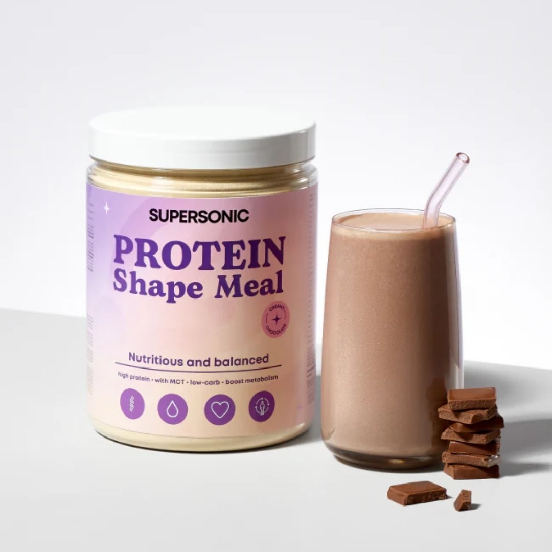 Protein Shape Meal - Creamy Chocolate 600g | high protein, low - carb, with MCT - SUPERSONIC - Vesa Beauty
