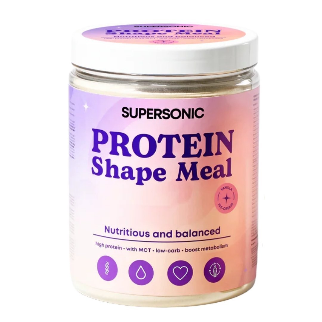 Protein Shape Meal - Vanilla Ice - Cream 600g | high protein, low - carb, with MCT - SUPERSONIC - Vesa Beauty
