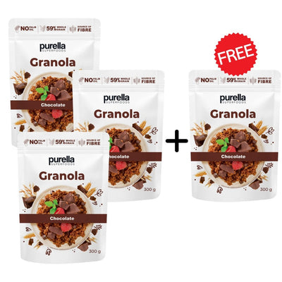 Purella 3+1 FREE Granola Chocolate 300g - Purella Superfoods - Vesa Beauty
