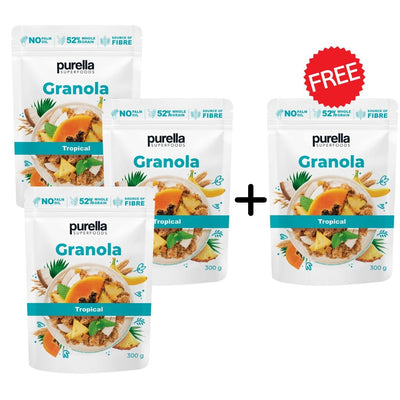 Purella 3+1 FREE Granola Tropical 300g - Purella Superfoods - Vesa Beauty