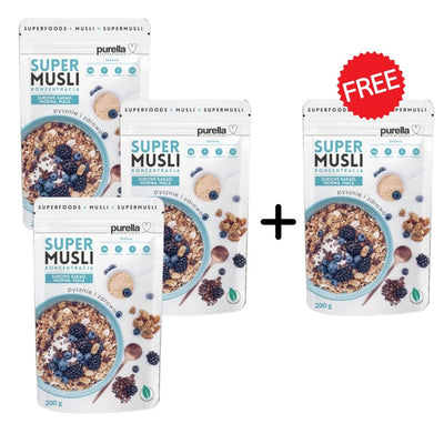 Purella 3+1 FREE Super Muesli Focus 200g - Purella Superfoods - Vesa Beauty