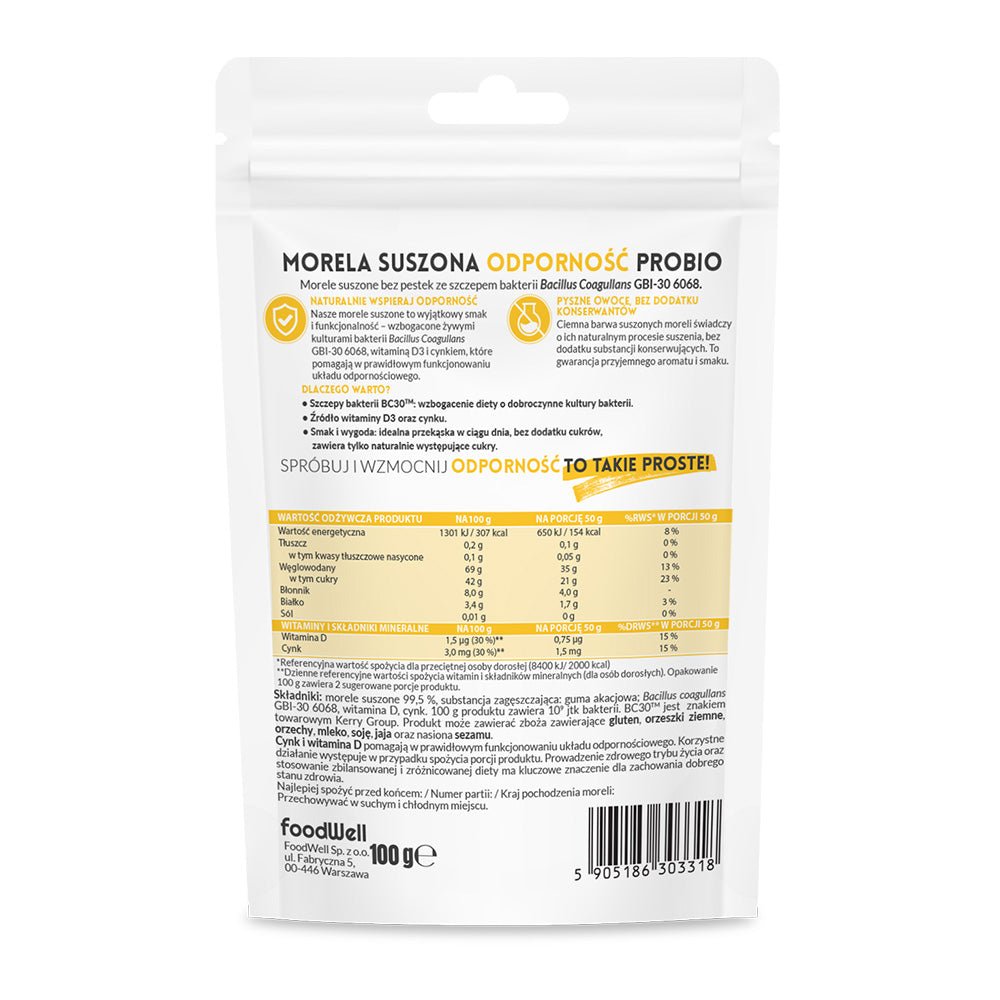 Purella Dried apricots - Immunity Probio 100g - Purella Superfoods - Vesa Beauty
