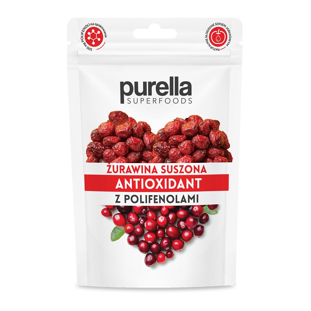 Purella Dried cranberries - Antioxidant with Polyphenols 70g - Purella Superfoods - Vesa Beauty