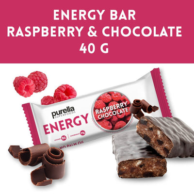 Purella Energy Bar Raspberry Chocolate 40g - Purella Superfoods - Vesa Beauty