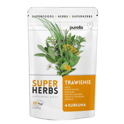 Purella Herbal Infusion - Digest Superherbs (20x 1.75g) - Purella Superfoods - Vesa Beauty