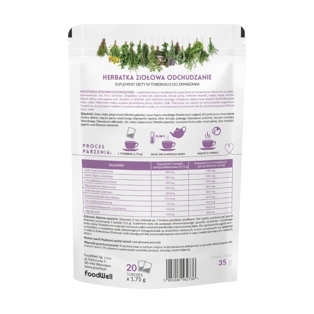 Purella Herbal Infusion - Slim Superherbs (20x 1.75g) - Purella Superfoods - Vesa Beauty