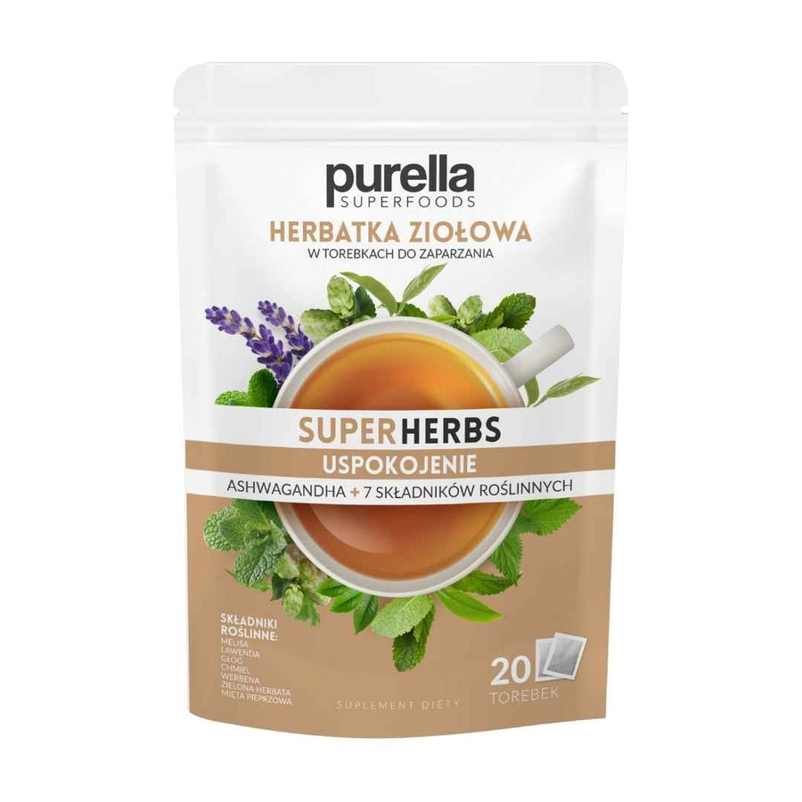 Purella Herbal Infusion - Calm Superherbs (20x 1.75g) - VESA BEAUTY UK