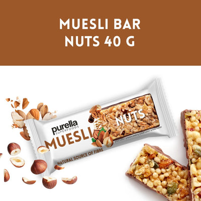 Purella Muesli Bar 5 Nuts 40g - Purella Superfoods - Vesa Beauty