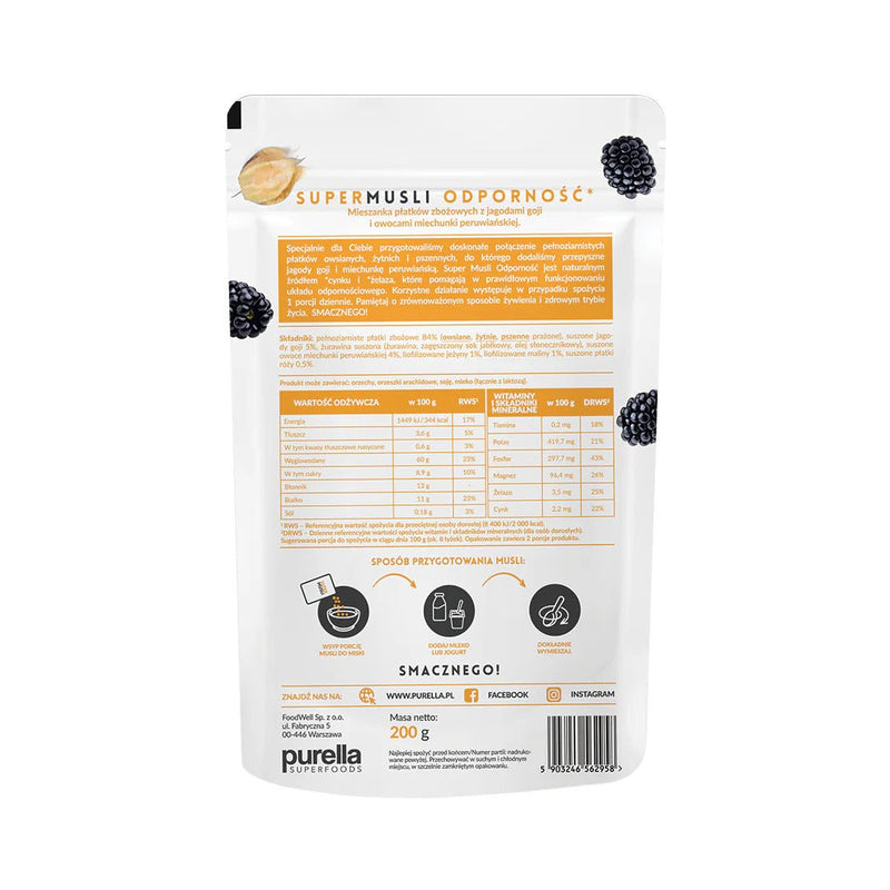 Purella Super Muesli Immune 200g - Purella Superfoods - Vesa Beauty